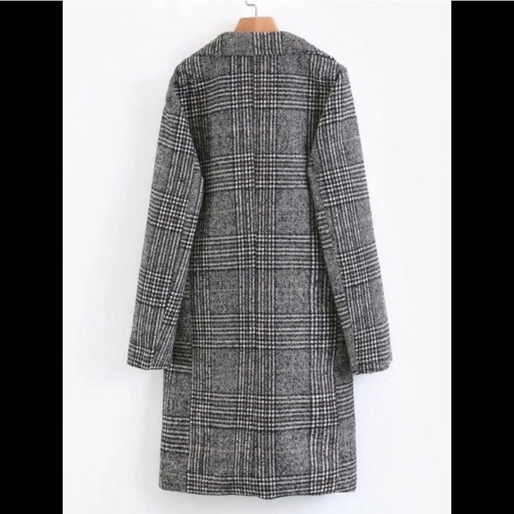 Single button plaid coat - Picture 4 of 8
